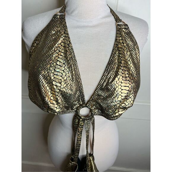 Tabria Majors FTF Agent Fox snakeskin 1 piece swimsuit - Picture 3 of 7